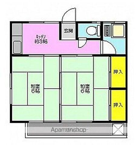 コーポ松沢(2K/2階)の間取り写真