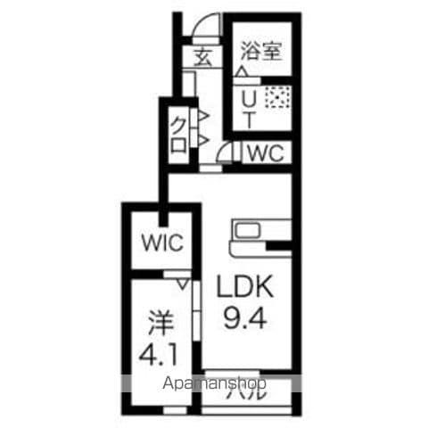 C.COURT(1LDK/1階)の間取り写真