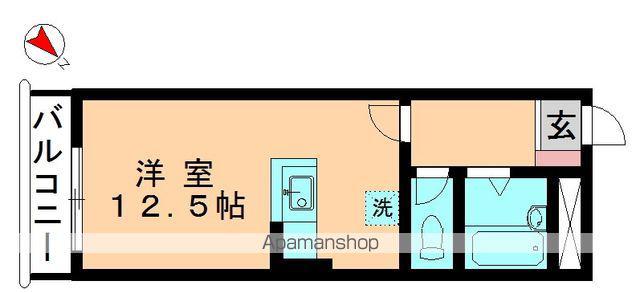登戸ビル(ワンルーム/3階)の間取り写真