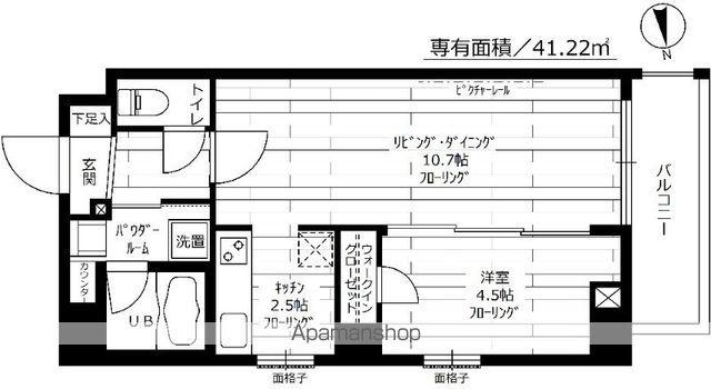 ステージグランデ神楽坂(1LDK/2階)の間取り写真