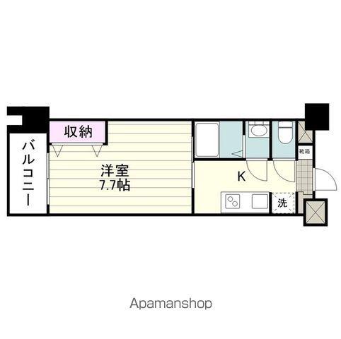 RJRプレシア郡元スクエア(1K/3階)の間取り写真