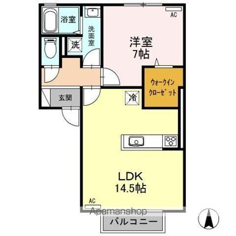 フレマリール若宮 A/B/C/D(1LDK/1階)の間取り写真