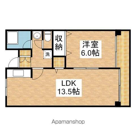 佐野湊団地 1号棟(1LDK/10階)の間取り写真