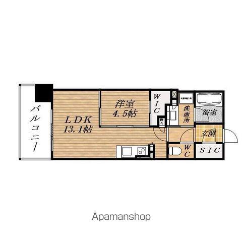 OPUS RESIDENCE 心斎橋 サウス(1LDK/3階)の間取り写真
