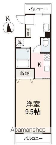 ツインフル21(1K/3階)の間取り写真