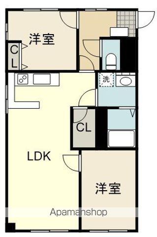 メゾンドカーム(2LDK/1階)の間取り写真