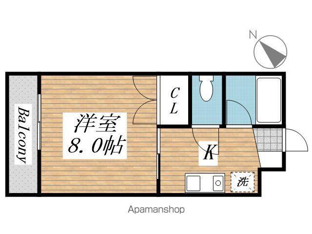 プレアール九工大(1K/1階)の間取り写真