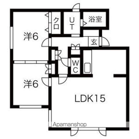 エストールⅠ(2LDK/2階)の間取り写真