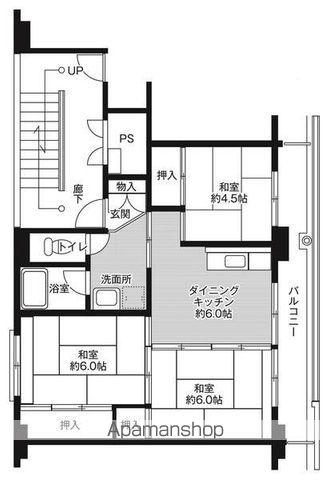 ビレッジハウス小名浜2号棟(3DK/5階)の間取り写真