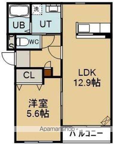 GRANZ LEBENⅡ(1LDK/4階)の間取り写真