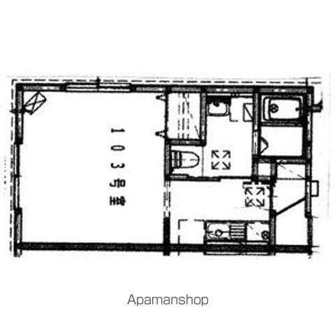札幌市南北線 真駒内駅 バス乗車時間：13分 川沿３−３バス停で下車 徒歩4分 2階建 築12年(1K/1階)の間取り写真