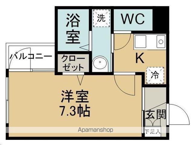 EXGRANDE長町1丁目(1K/1階)の間取り写真