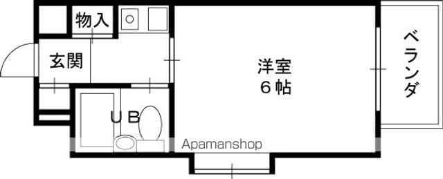 ジョイフル寝屋川(1K/2階)の間取り写真
