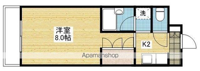 ボンデパール(ワンルーム/2階)の間取り写真