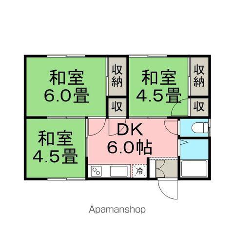 西日本鉄道甘木線 甘木駅(西鉄) 徒歩8分 1階建 築47年(3DK)の間取り写真