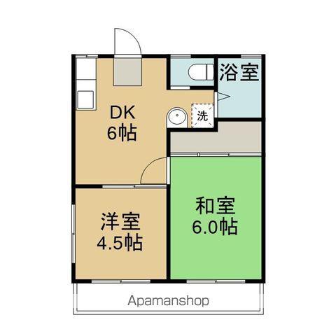 第4宮崎コーポ(2DK/1階)の間取り写真