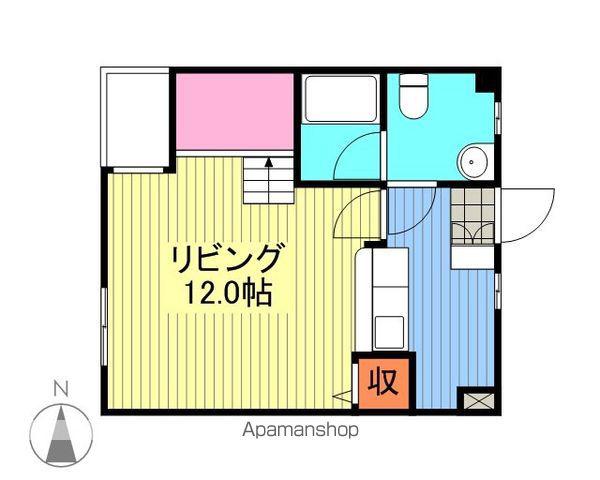 リバティー室岡(1K/1階)の間取り写真