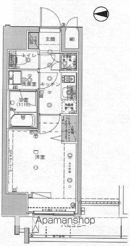ハーモニーレジデンス錦糸町002(1K/2階)の間取り写真