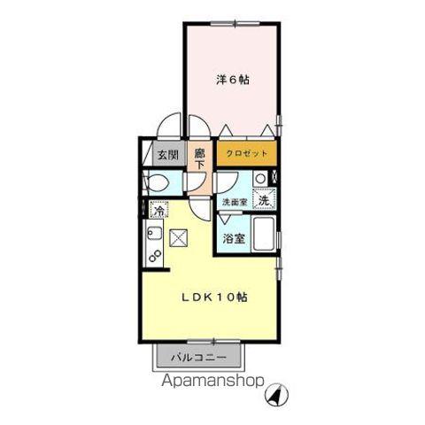 リヴェール(1LDK/1階)の間取り写真
