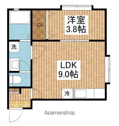 クレセントヴィラージュ東明(1LDK/2階)の間取り写真