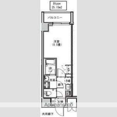 S-RESIDENCE両国AVENUE(1K/6階)の間取り写真
