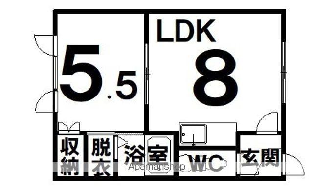 アーバンビクトリア(1LDK/1階)の間取り写真