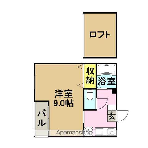 ブルーム半道橋(1K/1階)の間取り写真