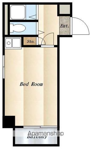 ハイツ中澤(ワンルーム/3階)の間取り写真