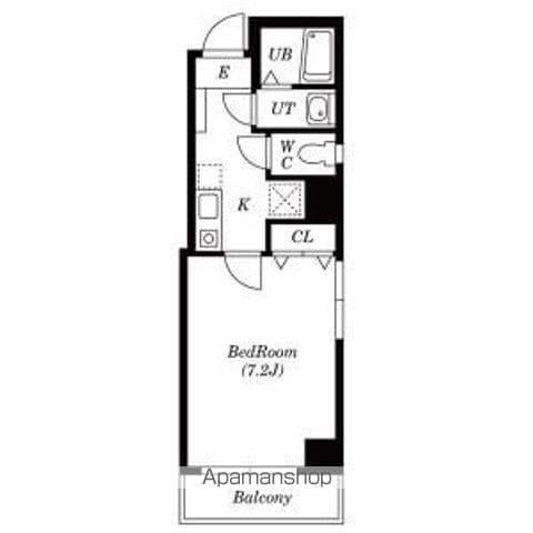 京屋ビル(1K/3階)の間取り写真