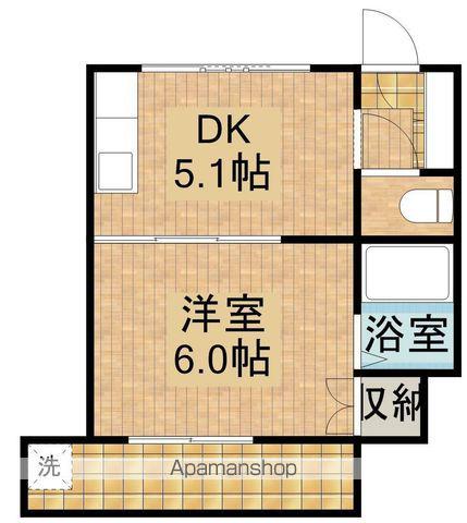 21コスモス恒久(1DK/2階)の間取り写真