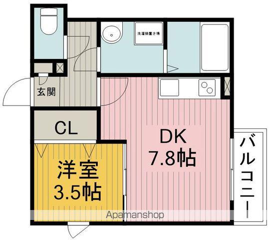 TS岡上の町(1DK/1階)の間取り写真