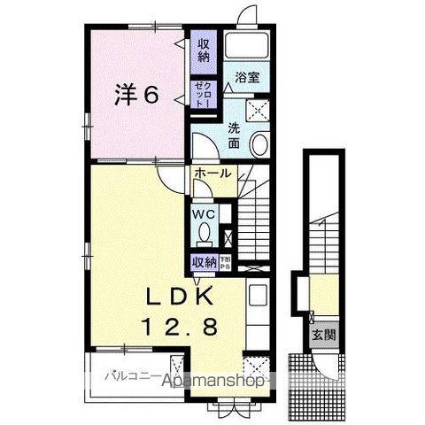 フェリーチェNⅡ(1LDK/2階)の間取り写真