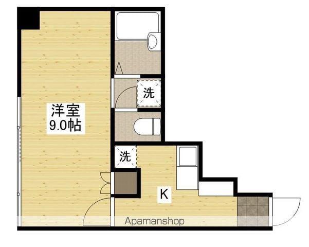 Uビル(1K/3階)の間取り写真