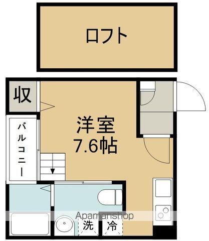 シエル若林(ワンルーム/1階)の間取り写真