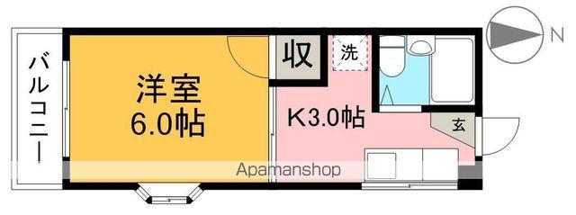 サンライフ福井(1K/1階)の間取り写真