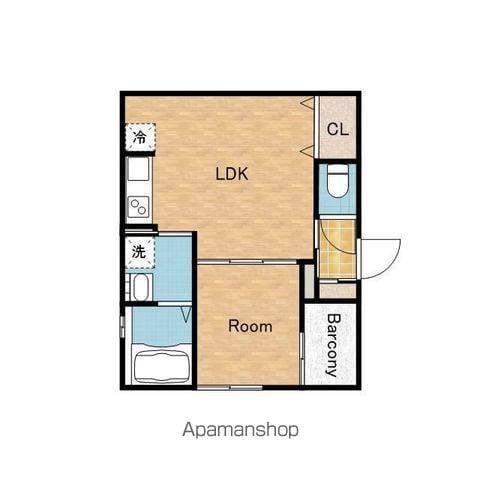 アペルト泉佐野Ⅵ(1LDK/2階)の間取り写真