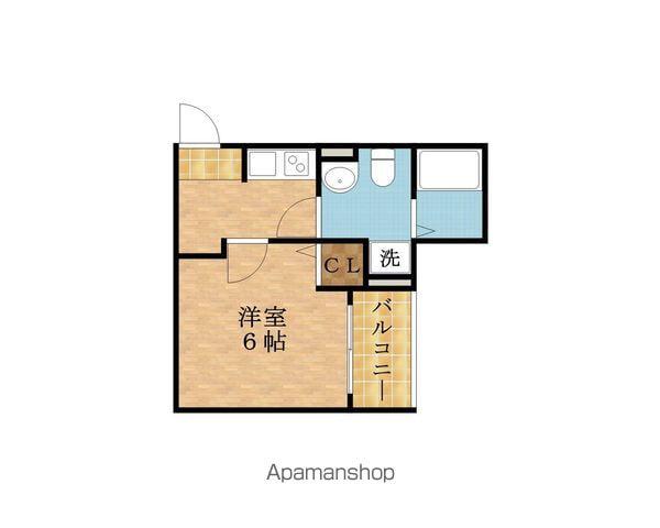 CRASTINE新森2丁目(1K/1階)の間取り写真