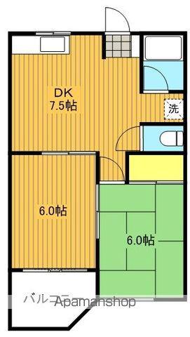 スターハイツ(2DK/1階)の間取り写真