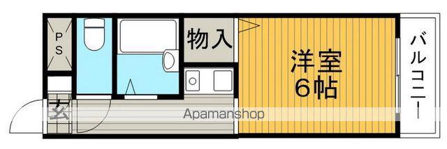 シャーツ石橋(1K/2階)の間取り写真