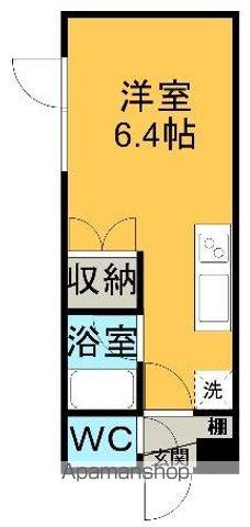 ハイツサンヨーⅤ(ワンルーム/2階)の間取り写真