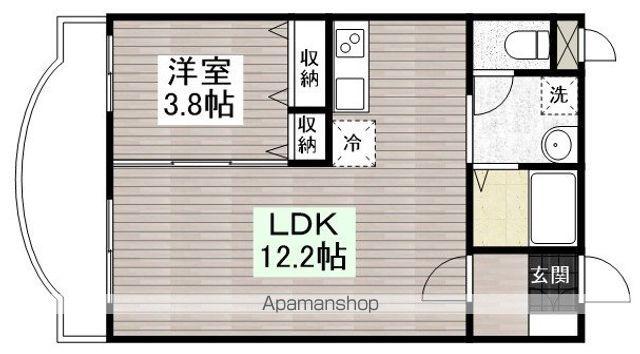 ヴィーナス(1LDK/2階)の間取り写真
