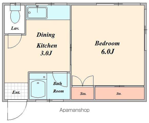 アゼリアハウス(1K/3階)の間取り写真