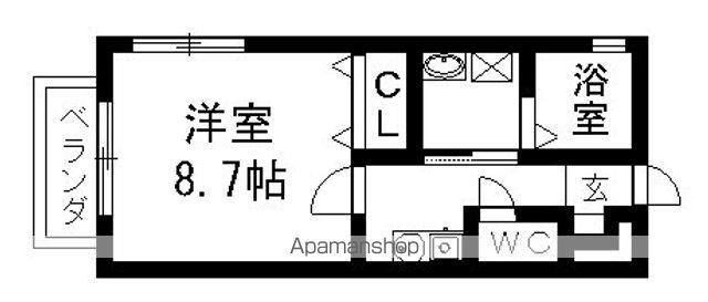 さくらハイツ(1K/1階)の間取り写真