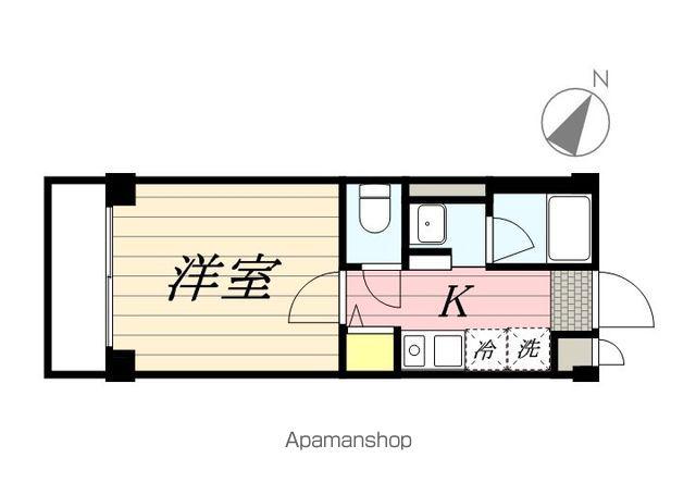 グレイスヒルズ横浜(1K/2階)の間取り写真