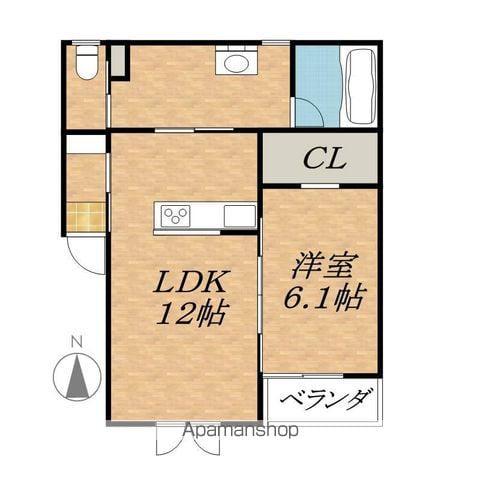 TOWN AK 03(1LDK/3階)の間取り写真