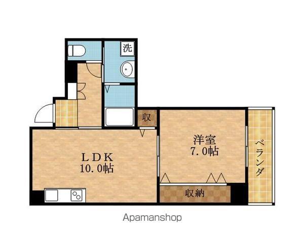 グランルージュ城東(1LDK/3階)の間取り写真