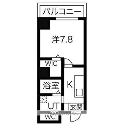 GRACE REGALIA(1K/7階)の間取り写真