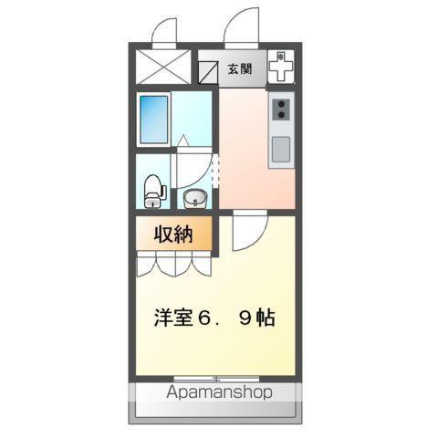 近江鉄道本線 高宮駅(滋賀) 徒歩15分 2階建 築21年(1K/1階)の間取り写真