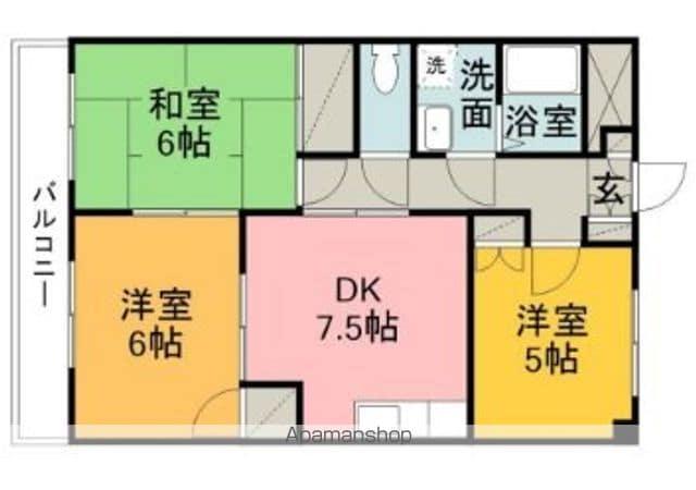 ティアラ(3DK/3階)の間取り写真