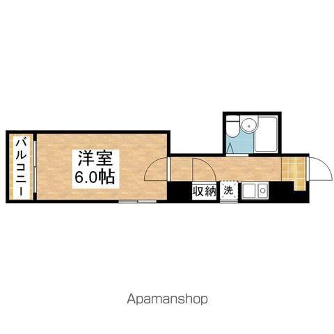 ロイヤル大磯(1K/3階)の間取り写真